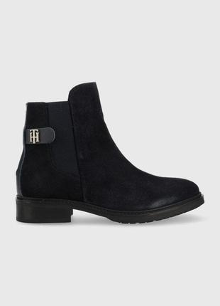 Замшевые ботинки tommy hilfiger th suede flat boot