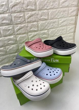 Crocs crocband platform женские кроксы сабо