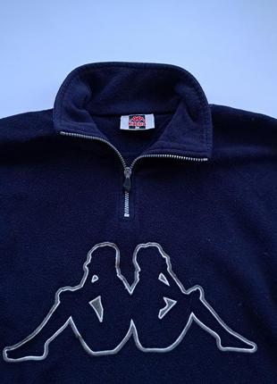 Мужская винтажная флисовая кофта kappa big logo 90s3 фото