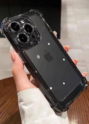 Протиударний прозорий чохол для Iphone 15 pro 128 gb, white titanium силіконовий бампер
