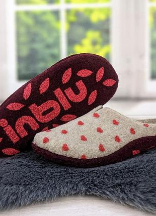 Тапочки женские комнатные фетровые для ламината inblu песочные 4228