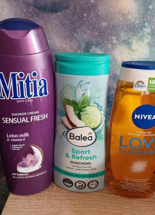 Гель для душу balea nivea mitia