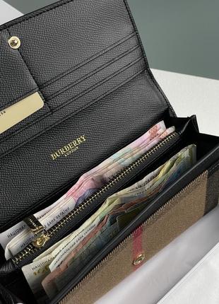 Кошелек burberry credit card wallet brown/black на подарок 14 февряля / 8 марта9 фото