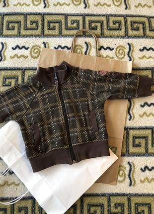 Кофта на замке с капюшоном до 62 см тепла