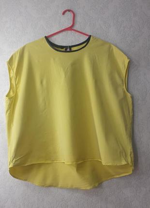 Лимонная рубашка распашенка zara жёлтая