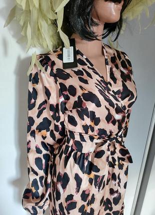 Новое итальянское платье с лепардовым принтом malabay3 фото