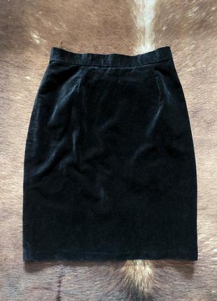 Стильная брендовая велюровая юбка карандаш классического кроя i.i.&amp;.e.2 фото