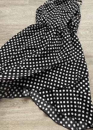Платье сарафан в горох очень стильное асимметричное shein8 фото