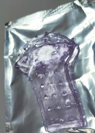 Массажер силиконовый стимулятор пальчиковая пупырка сексшоп насадка бдсм секс игрушка резиновая резиновая презерватива вагина анальная