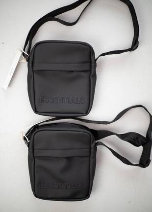 Барсетка essentials чорна сумка через плече / месенджер чоловічий / жіночий