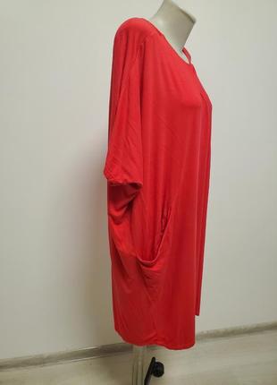 Красивое брендовое трикотажное вискозное платье свободного фасона4 фото