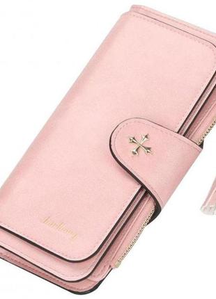 Клатч портмоне гаманець baellerry n2341, невеликий гаманець жіночий, міні гаманець дівчині. колір: рожевий7 фото