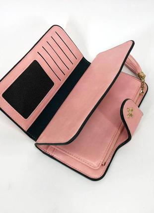 Клатч портмоне кошелек baellerry n2341, небольшой кошелек женский, кошелек девушке мини. цвет: розовый2 фото