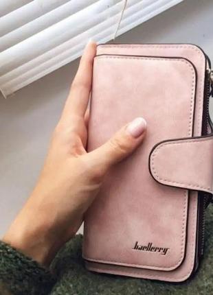Клатч портмоне гаманець baellerry n2341, невеликий гаманець жіночий, міні гаманець дівчині. колір: рожевий3 фото