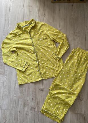 Гарна піжама котон жовта в принт 12 л2 фото