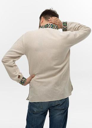 Дизайнерська чоловіча вишиванка ексклюзивна сорочка вишита чоловіча4 фото