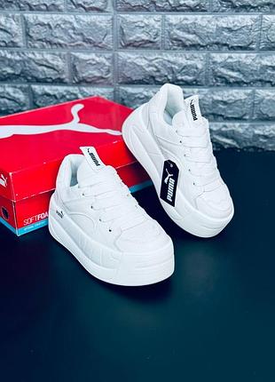 Женские кроссовки puma белые кроссовки на высокой подошве пума