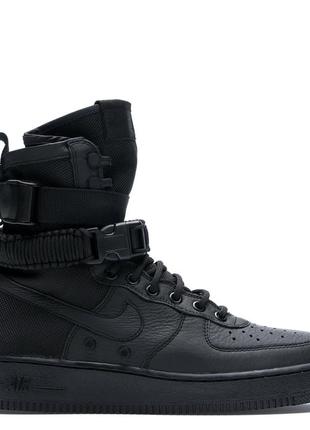 ✅ кросівкиnike sf air force 1 high - triple black2 фото