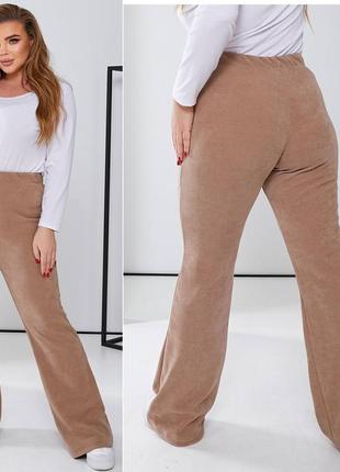 Ідеальні жіночі вельветові штани знизу розширені7 фото