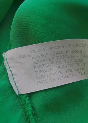 Сатиновая рубашка зелёного цвета, вискозная рубашка на пуговицах, свободная рубашка, рубашка оверсайз9 фото