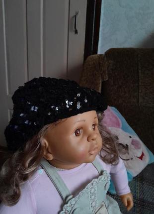 Гламурний беретик в паетки