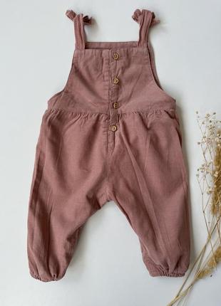 Велюровый пудровый комбинезон ромпер zara baby 3-6