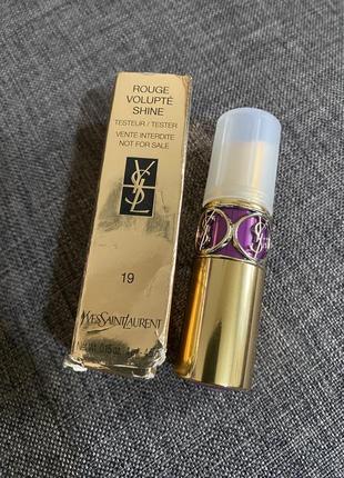 Yves saint laurent rouge volupte shine тестер no19, оригинал4 фото