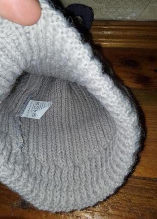 Детский зимний шерстяной комплект шапка шарф5 фото