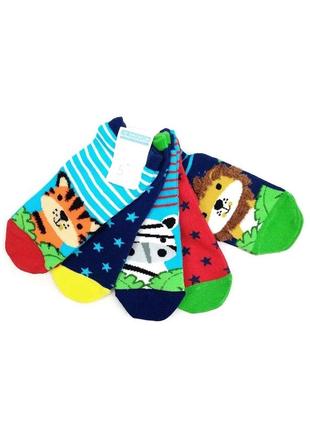 Комплект ярких носков с животными для мальчика 1 - 2 лет, primark р. 19 -22
