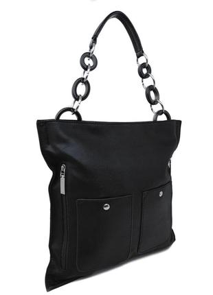 Стильна жіноча сумка чорна1 фото