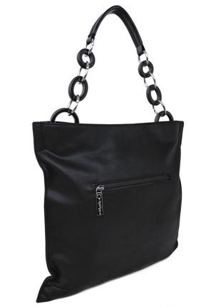 Стильна жіноча сумка чорна7 фото