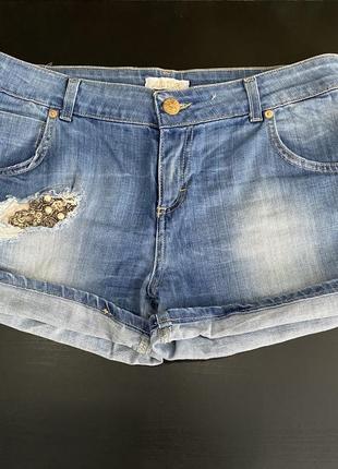 Шорти just-r джинси з декором