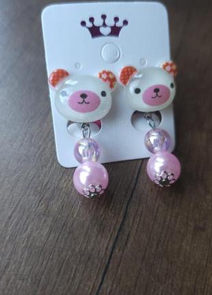 Детские клипсы для ушей серьги хороши для девочки мишки вещи девушек украшения бижутерия о...