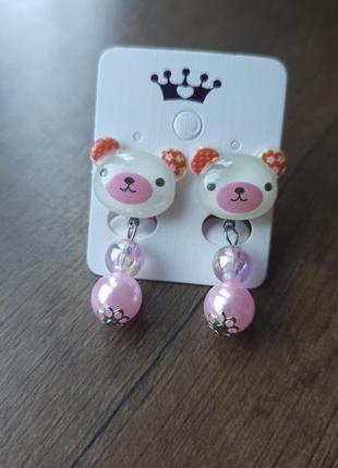 Детские клипсы для ушей серьги хороши для девочки мишки вещи девушек украшения бижутерия о...