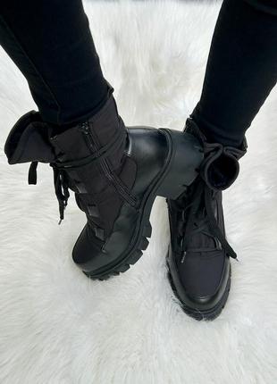 Зимові черевики дутики2 фото