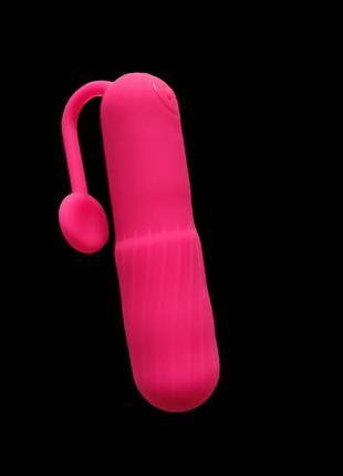Вібратор тампон силіконовий рожевий бдсм usb sex сексшоп sexshop секс іграшка інтимні пуля