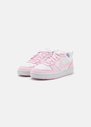 Женские кроссовки nike court borough low 2 se white pink foam (gs). новые, оригинал. размер 40