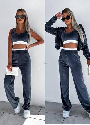 Чрезвычайно стильный и удобный плюшевый костюм 3 в 1 pos-5934 фото