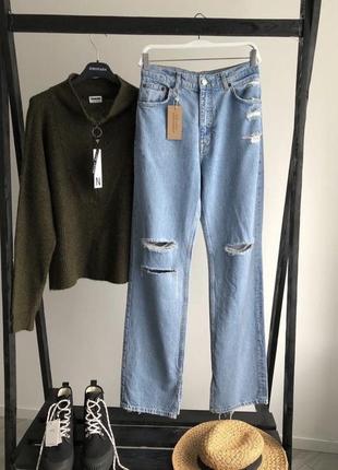 Нові трендові джинси pull&bear з розрізами на високий зріст7 фото