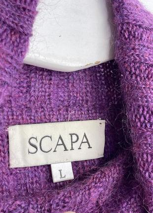 Scapa теплый свитер из мохера с высоким горлом10 фото