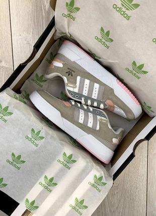 Adidas forum low grey&amp;pink