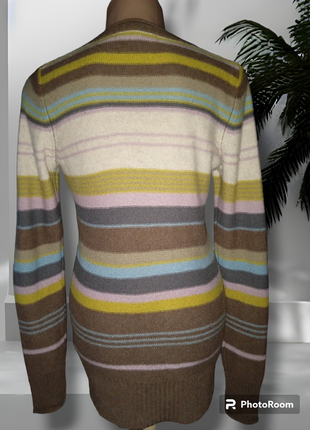 Женский свитер джемпер пуловер кофта удлиненная в полоску шерсть идеальное состояние2 фото