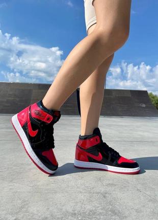 Найк аір джордан 1 nike air jordan 1 high og bred patent
