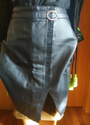 Юбка кожаная 100 процентная натуральная кожа