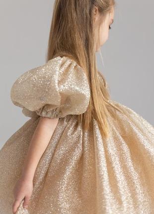 Сукня для дівчинки злата4 фото