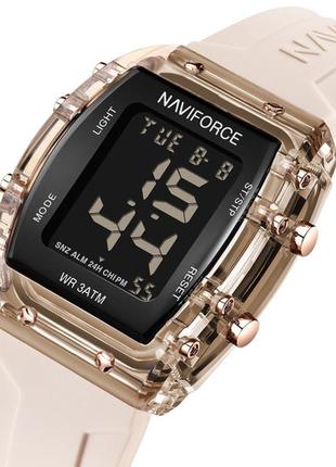 Жіночий годинник naviforce lady sport, квадратний, електронний, японський механізм, кварц, водостійкий, d c