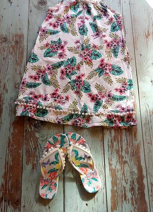 Летнее платье сарафан с модным принтом тренд сезона