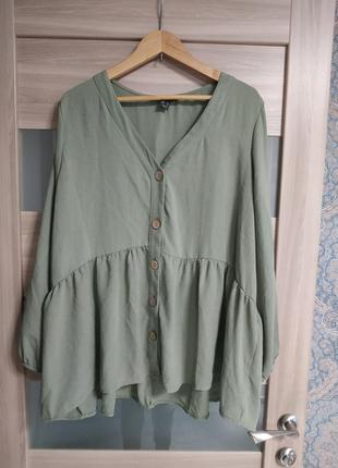 Стильна блуза з дерев'яними ґудзиками батл2 фото