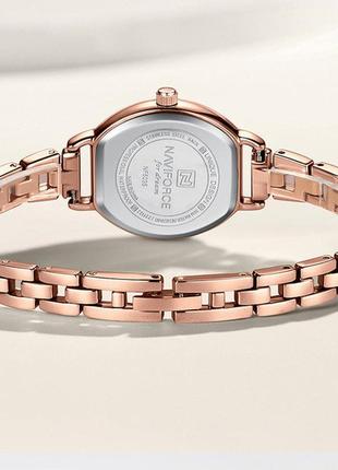 Женские  часы классические naviforce julia, наручные, кварцевый механизм, япония, прямоуголные d c9 фото