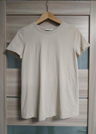 Незвичайна натуральна футболка з плісированою спинкою